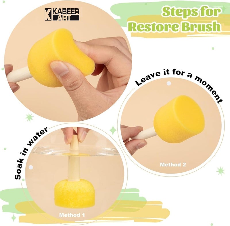 KABEER ART Yellow Sponge Dabber Set of 5 pc - Image 5