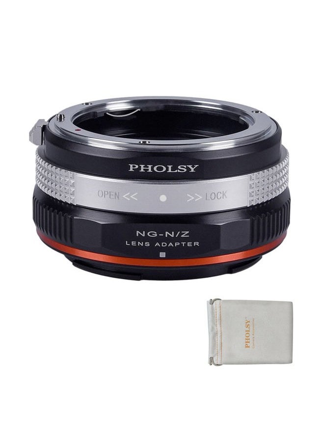 PHOLSY - FTZ Lens Mount Adapter with Aperture Control Ring for Nikon F (G-Type) Lens to Nikon Z Mount Camera Body Compatible with Nikon Z fc, Z30, Z9, Z8, Z6, Z7, Z5, Z50, Z6II, Z7II - Image 1