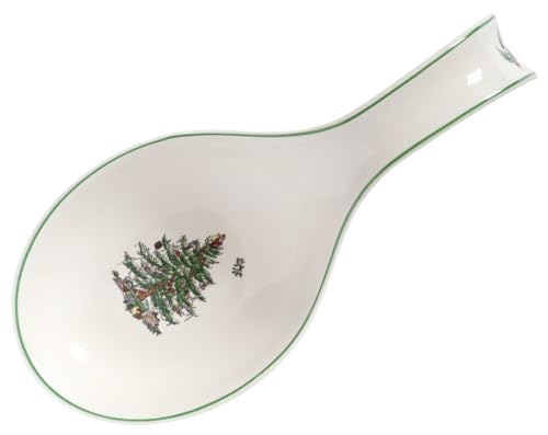 Spode حامل ملعقة شجرة عيد الميلاد من سبود، 12 بوصة، أداة طهي احتفالية، حامل ملعقة ومغرفة لمطبخك، خزف فاخر، آمن في غسالة الصحون، ملحقات مطبخ عطلة - Image 2