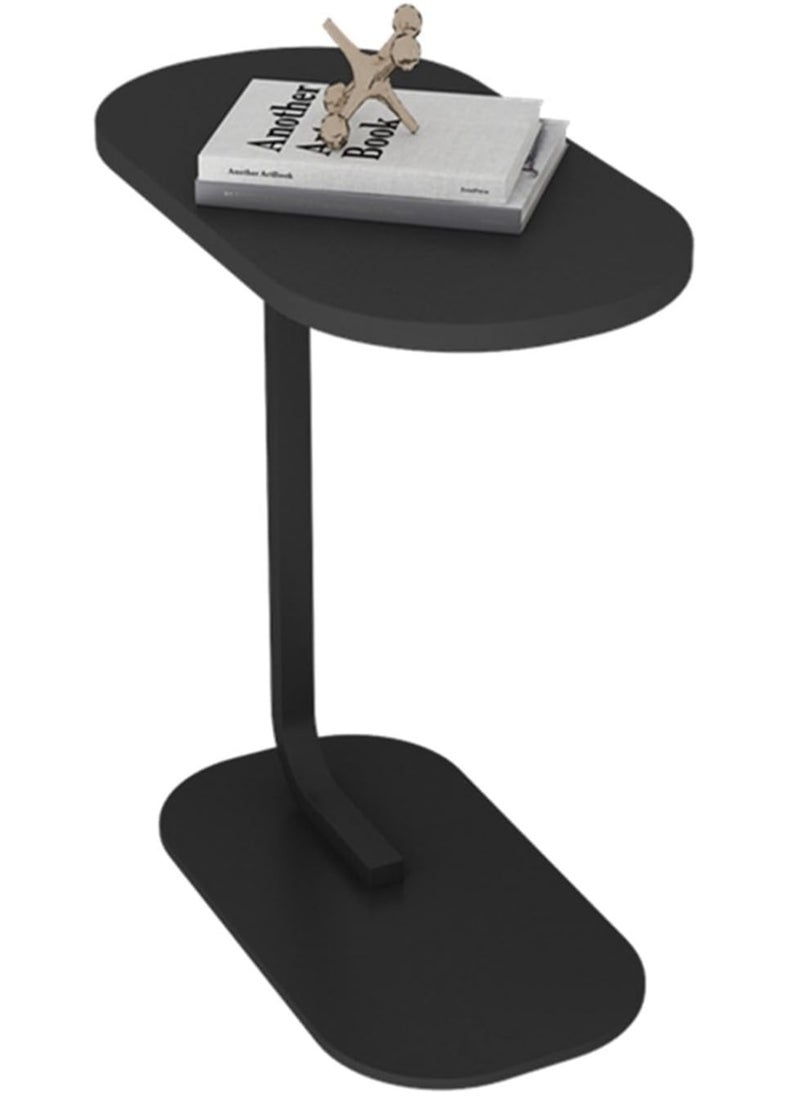 JOGAMS - Metal Frame C Shaped Side Table Cofee Table Bed Table End Table Snack Laptop Holder Table - Image 1