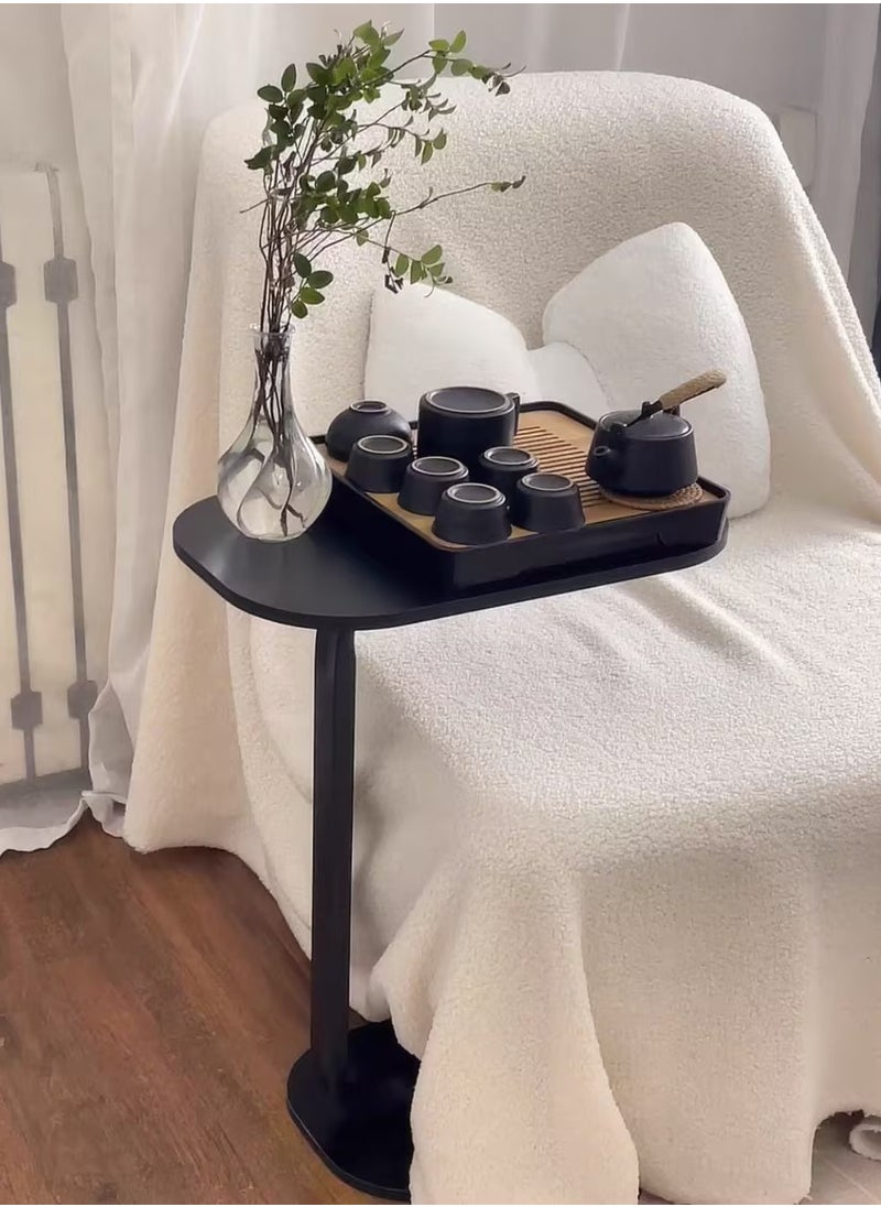 JOGAMS - Metal Frame C Shaped Side Table Cofee Table Bed Table End Table Snack Laptop Holder Table - Image 1