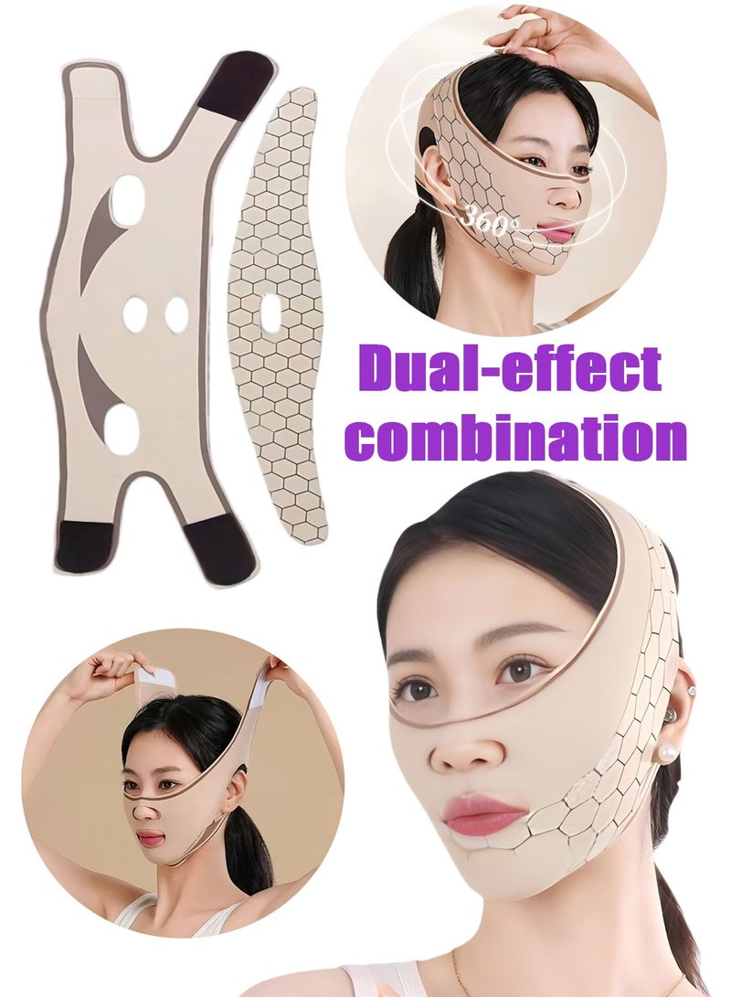 Reusable V Line Lifting Chinstrap Adjustable 23-27 Inches Mickey Color Face Lifting Mask Skin Tightening Chin Strap - Image 1