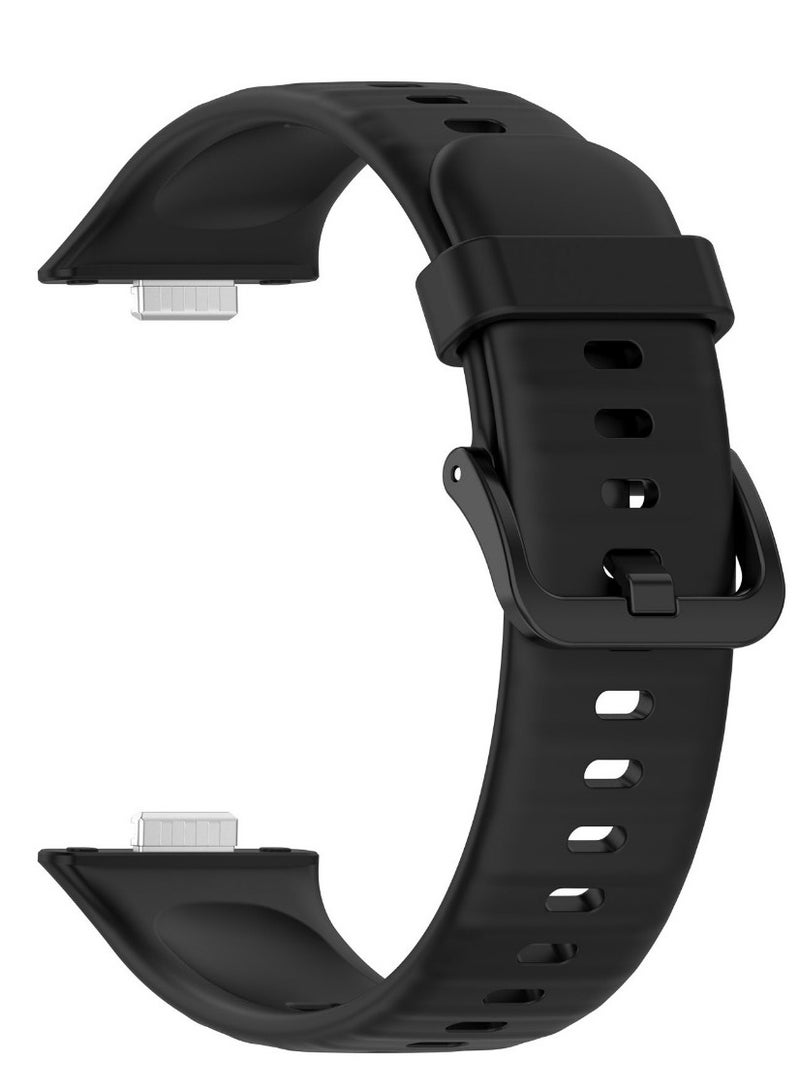 Sport Silicone Strap For Huawei Watch Fit 3 (2024) Bracelet Black  - Image 1