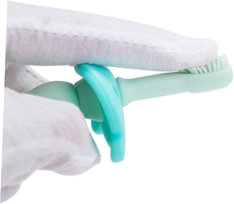 PartyKindom Soft Bristles Silicone Toothbrush For Oral Care And Teething Relief Green - Image 5