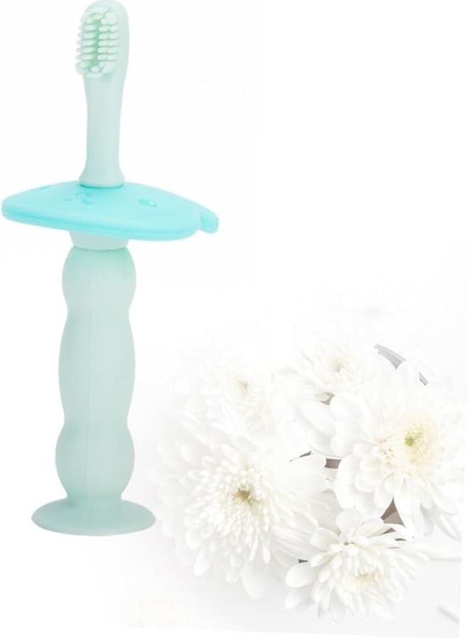 PartyKindom Soft Bristles Silicone Toothbrush For Oral Care And Teething Relief Green - Image 3