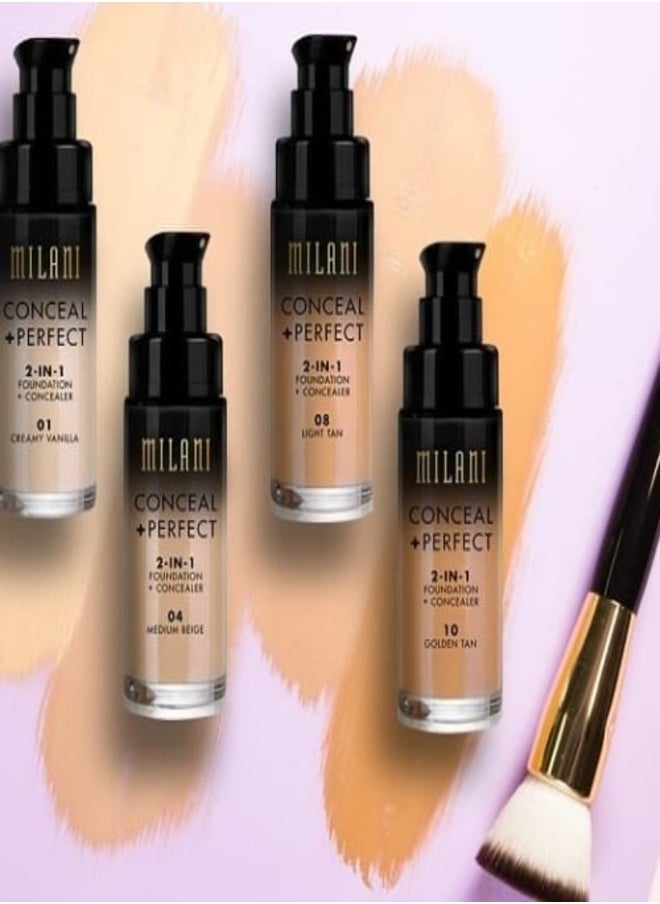 MILANI - Milani Conceal + Perfect 2-in-1 Foundation + Concealer –  13 Espresso Full-Coverage, Long-Wear, 30ml - Image 1
