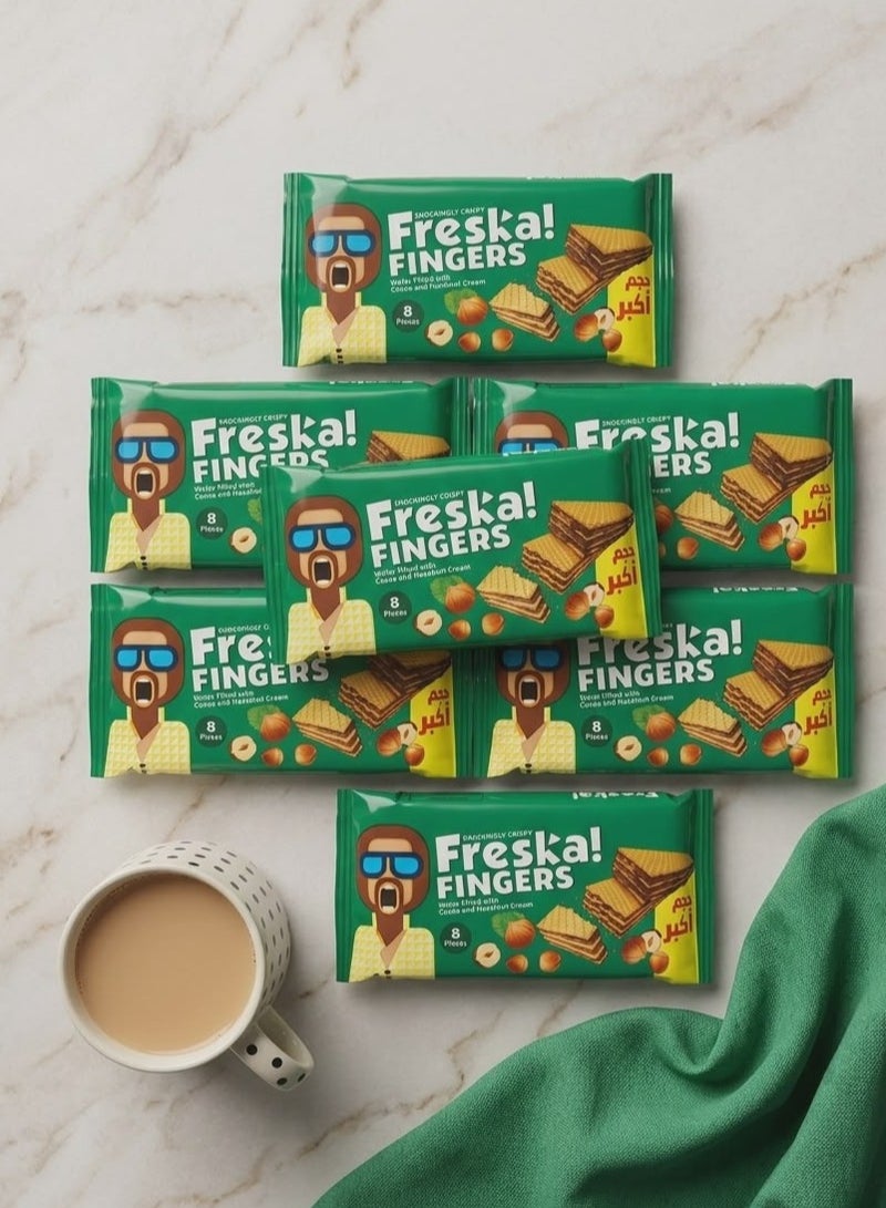 Freska Fingers Wafer Filled with Cocoa and White Hazelnut - 12 Pieces - Image 2