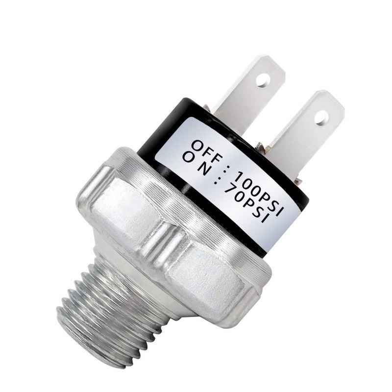 mankk Air Pressure Switch 70-100 PSI Thread 1/4" NPT 24V 12V DC Air Compressor Pressure Switch for Air Horn Train 70-100-1/4" NPT-W Gulf climate upgraded quality - Image 1
