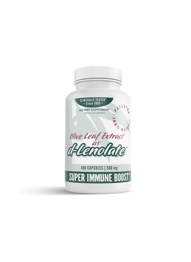 EAST PARK Olive Leaf Extract (Ole) Super Strength D-Lenolate 500Mg | 18% Or More Oleuropein Immune System Booster | 180 Vegetarian Capsules (Non-Gmo)  - Image 1