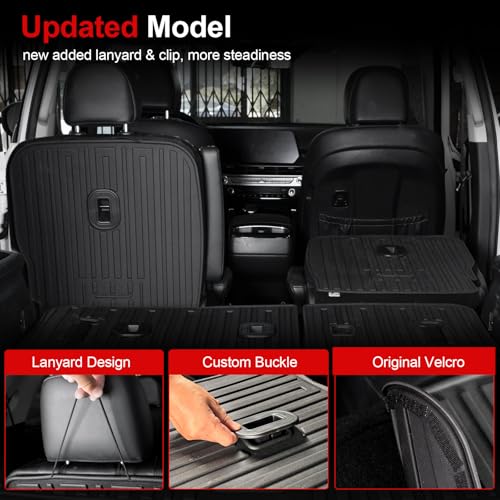 HOUCLEMIC Second Row Backrest Mats Compatible with 2020-2025 Kia Telluride Accessories 7 Seater, All Weather TPE Back Seat Protector Replacement for 2024 2025 Kia Telluride EX SX Accessories - Image 2