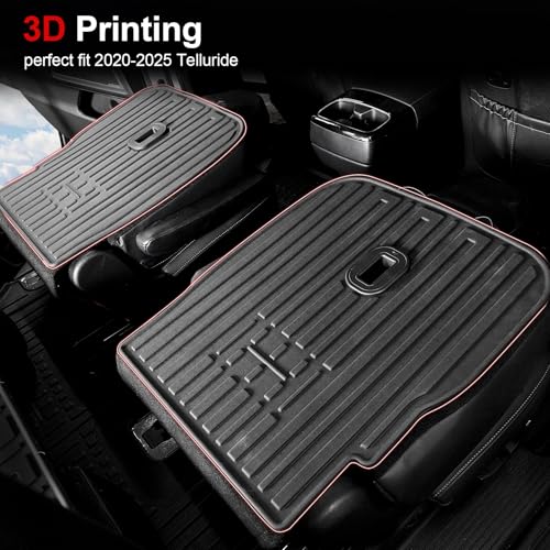 HOUCLEMIC Second Row Backrest Mats Compatible with 2020-2025 Kia Telluride Accessories 7 Seater, All Weather TPE Back Seat Protector Replacement for 2024 2025 Kia Telluride EX SX Accessories - Image 3