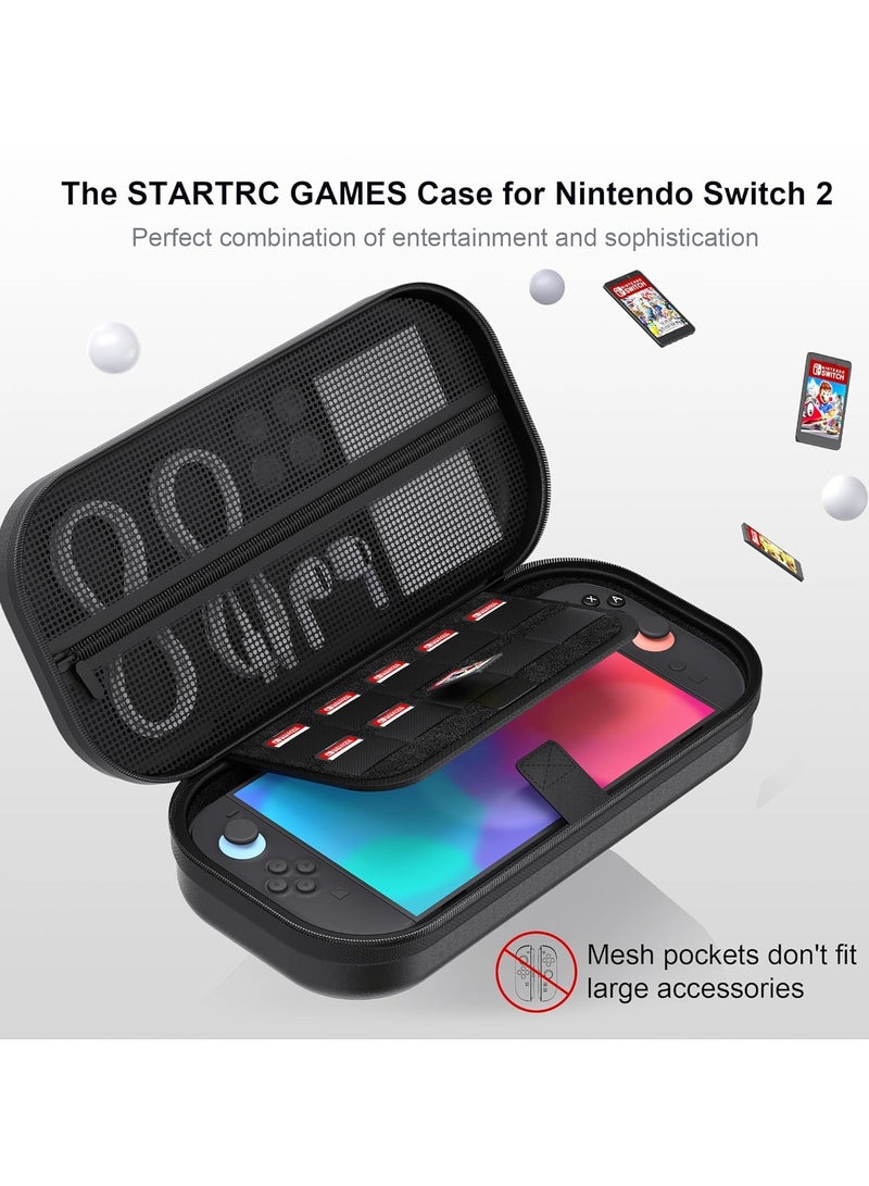 Switch 2 Carrying Case for Nintendo Switch 2 (2025), Portable Hard Shell Travel Carry Case with Pockets for Small Accessories and Games, Protective Travel Bag for Switch 2 Holds 10 Game Cartridge - Image 2