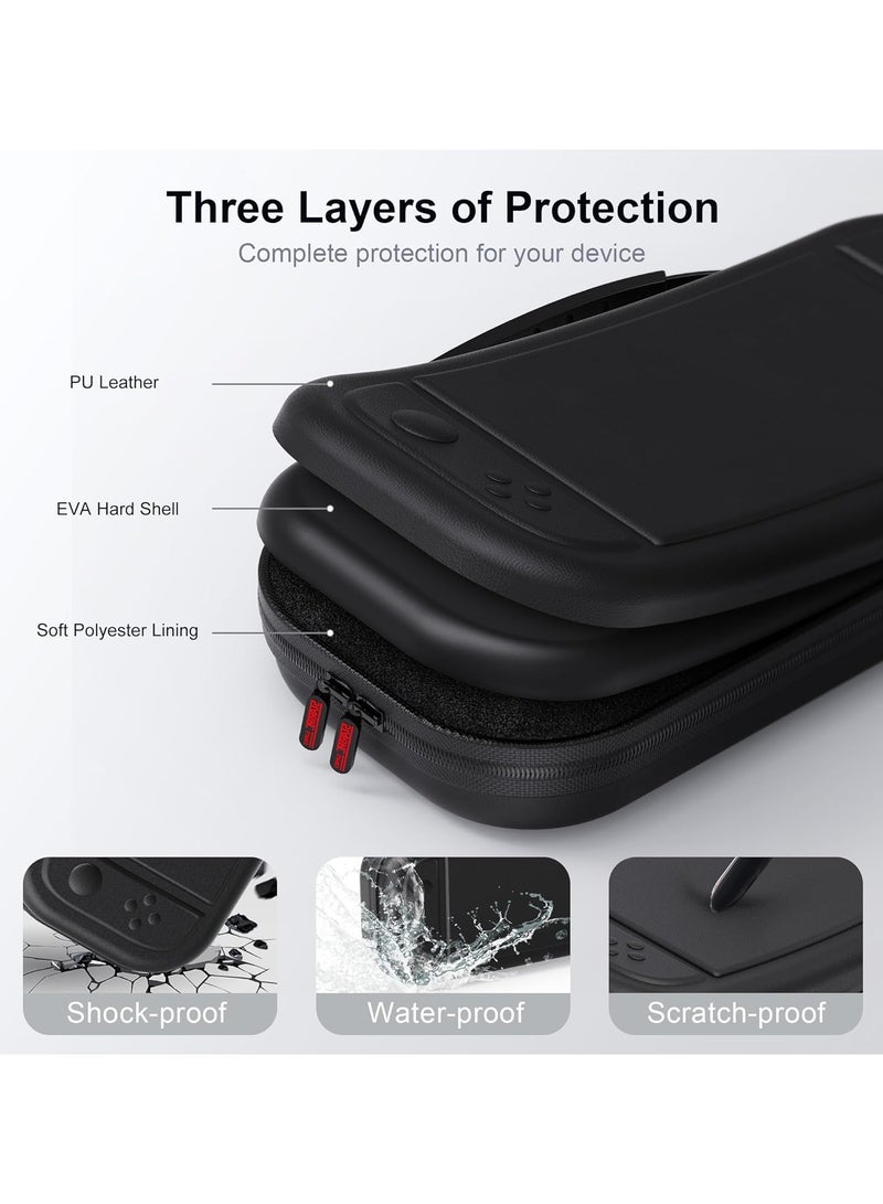 Switch 2 Carrying Case for Nintendo Switch 2 (2025), Portable Hard Shell Travel Carry Case with Pockets for Small Accessories and Games, Protective Travel Bag for Switch 2 Holds 10 Game Cartridge - Image 4