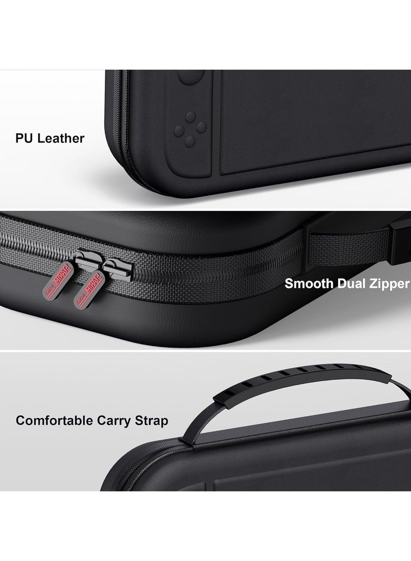 Switch 2 Carrying Case for Nintendo Switch 2 (2025), Portable Hard Shell Travel Carry Case with Pockets for Small Accessories and Games, Protective Travel Bag for Switch 2 Holds 10 Game Cartridge - Image 5