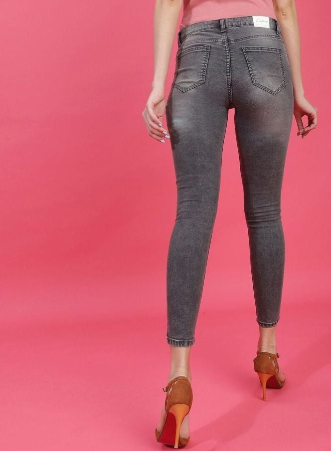 Freehand Women Skinny Fit Solid Mid Rise Jeans - Image 5