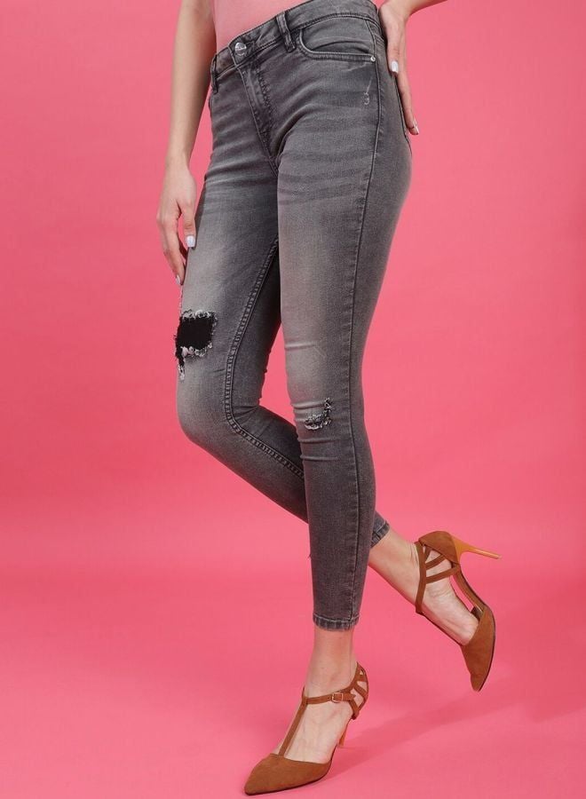 Freehand Women Skinny Fit Solid Mid Rise Jeans - Image 3