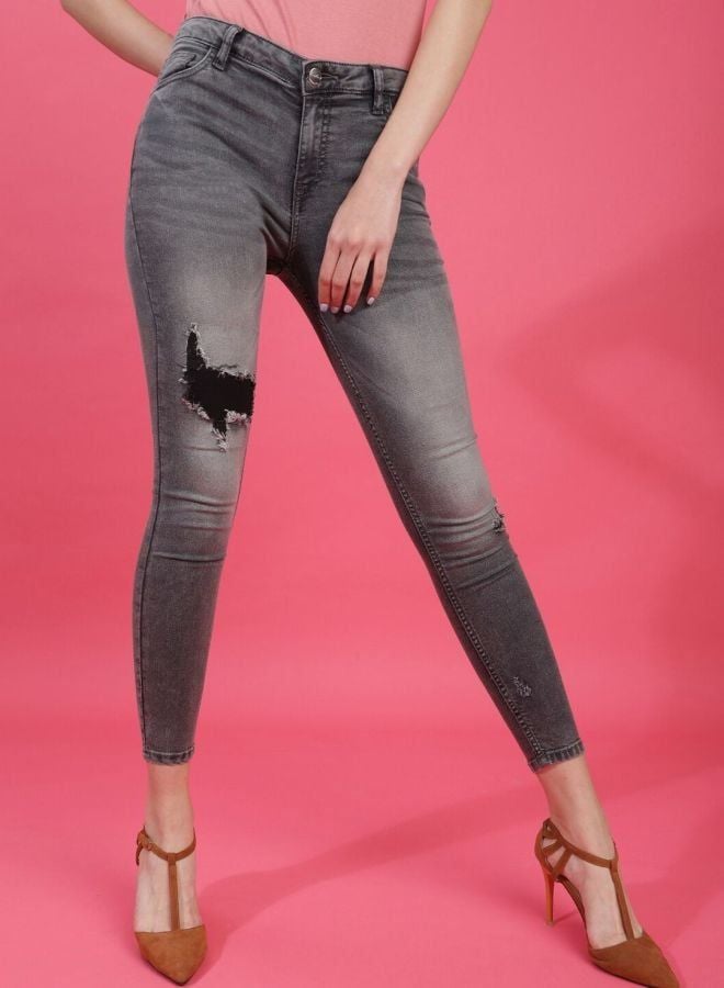 Freehand Women Skinny Fit Solid Mid Rise Jeans - Image 1