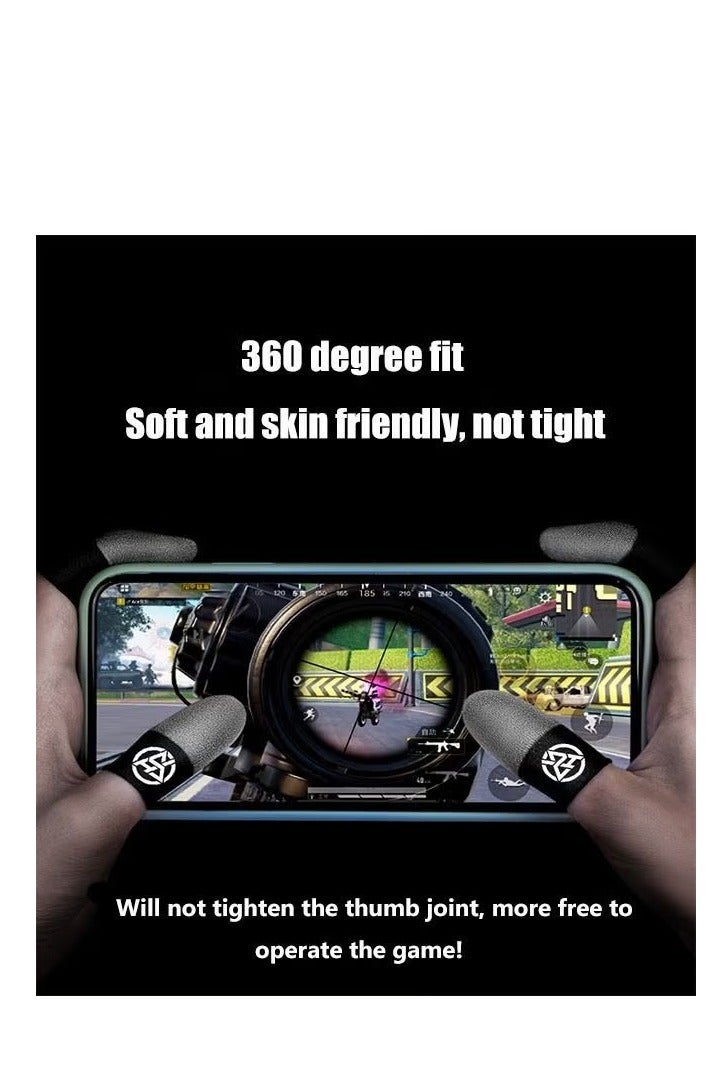 KASTWAVE 4 Pair Mobile Game Touch Screen Finger Sleeve Super Highly Sensitive Feelers Smooth Operation Sweat Absorbing Odorless Breathable Seamless Finger Sleeve For Pubg And Much Other Games Play - Image 2
