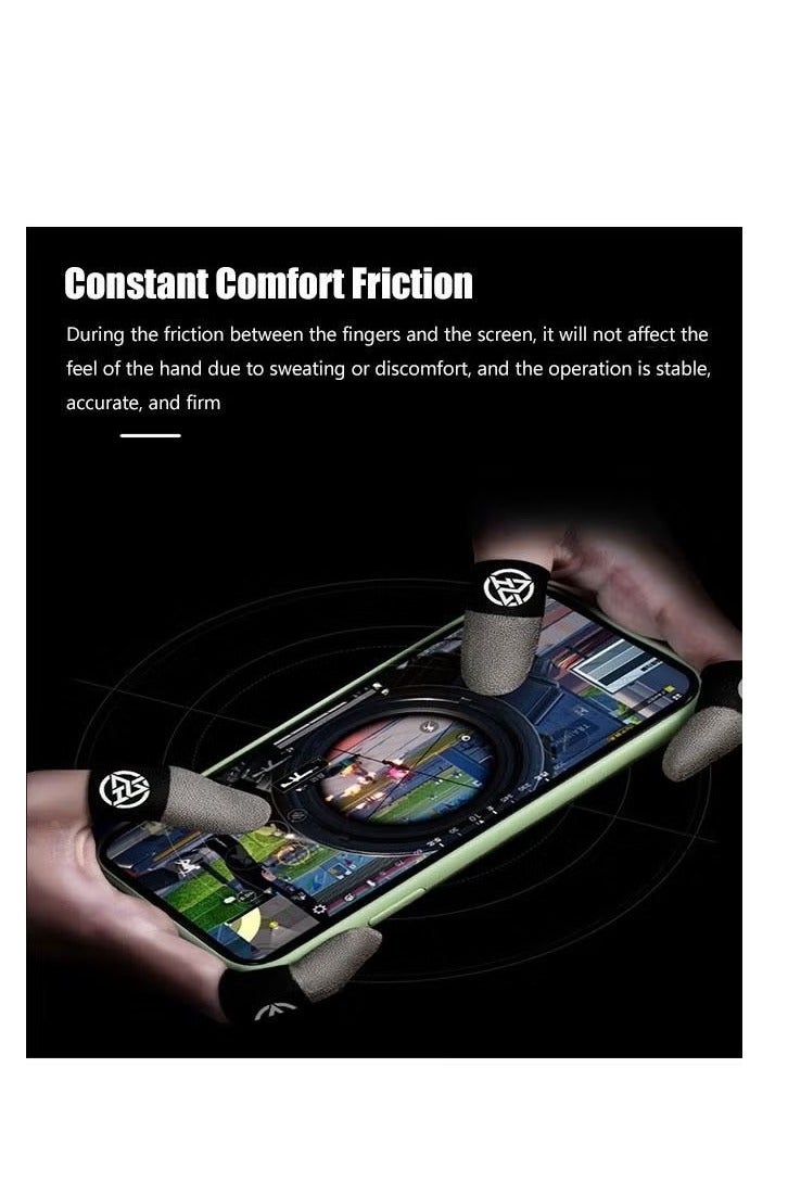 KASTWAVE 4 Pair Mobile Game Touch Screen Finger Sleeve Super Highly Sensitive Feelers Smooth Operation Sweat Absorbing Odorless Breathable Seamless Finger Sleeve For Pubg And Much Other Games Play - Image 3