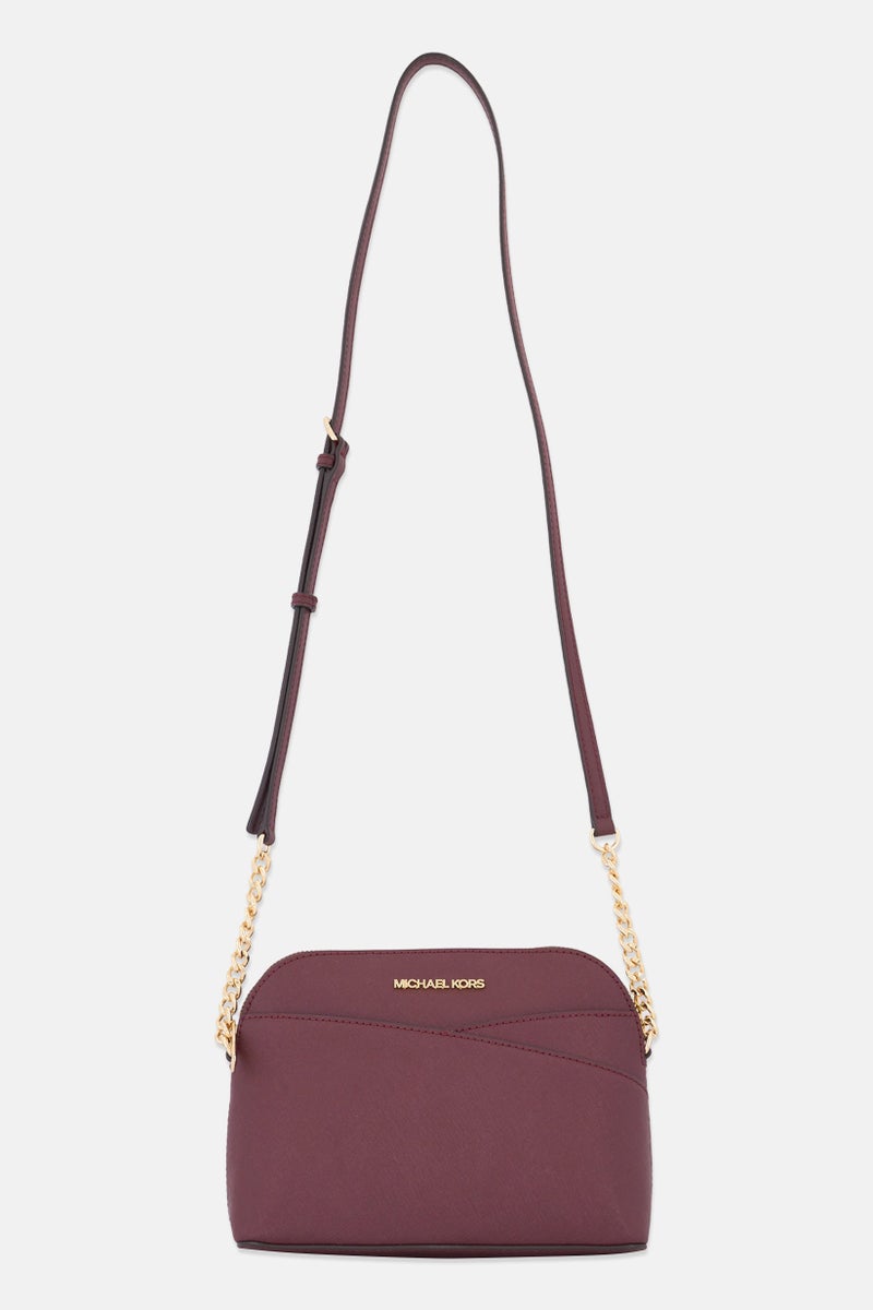 Michael Kors Women Brand Logo Cross Body Bag, Maroon  - Image 1