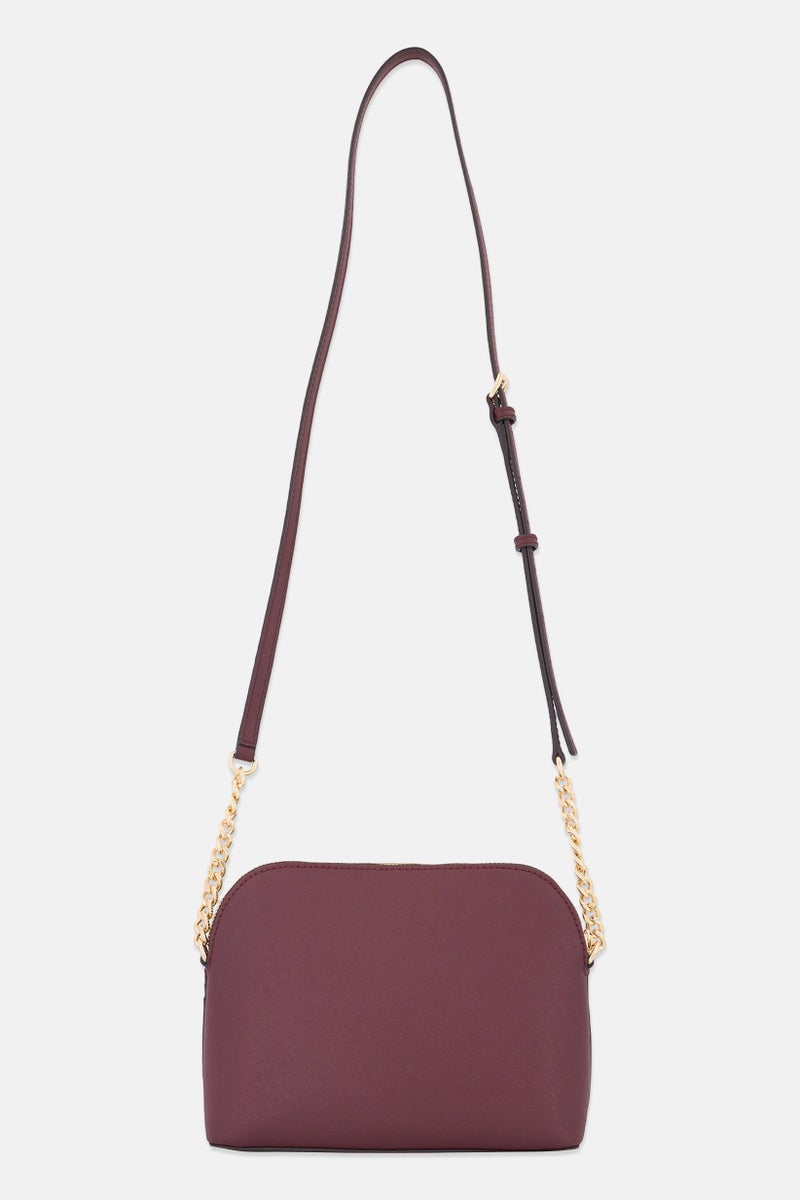 Michael Kors Women Brand Logo Cross Body Bag, Maroon  - Image 3