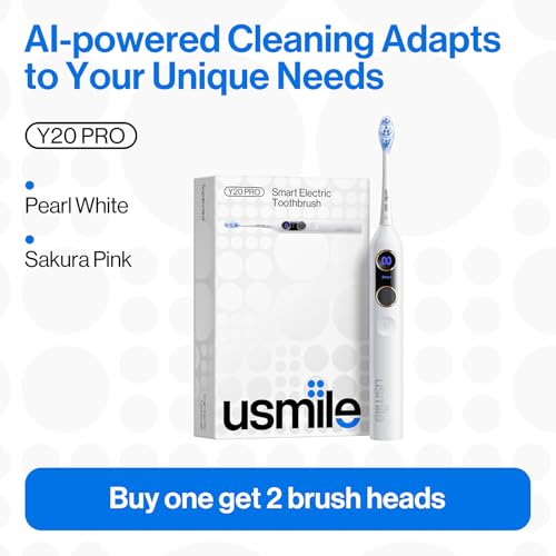 usmile Y20PRO Electric Toothbrush, AI-Powered Smart Toothbrush with AM/PM Auto Mode, 4 Brushing Modes, 90-Day Battery, App Control, Real-Time 3D Map, 2 Brush Heads Included - Image 4