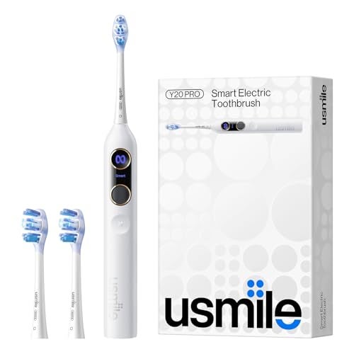 usmile Y20PRO Electric Toothbrush, AI-Powered Smart Toothbrush with AM/PM Auto Mode, 4 Brushing Modes, 90-Day Battery, App Control, Real-Time 3D Map, 2 Brush Heads Included - Image 1