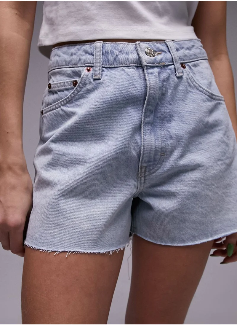 TOPSHOP High Waist Denim Shorts