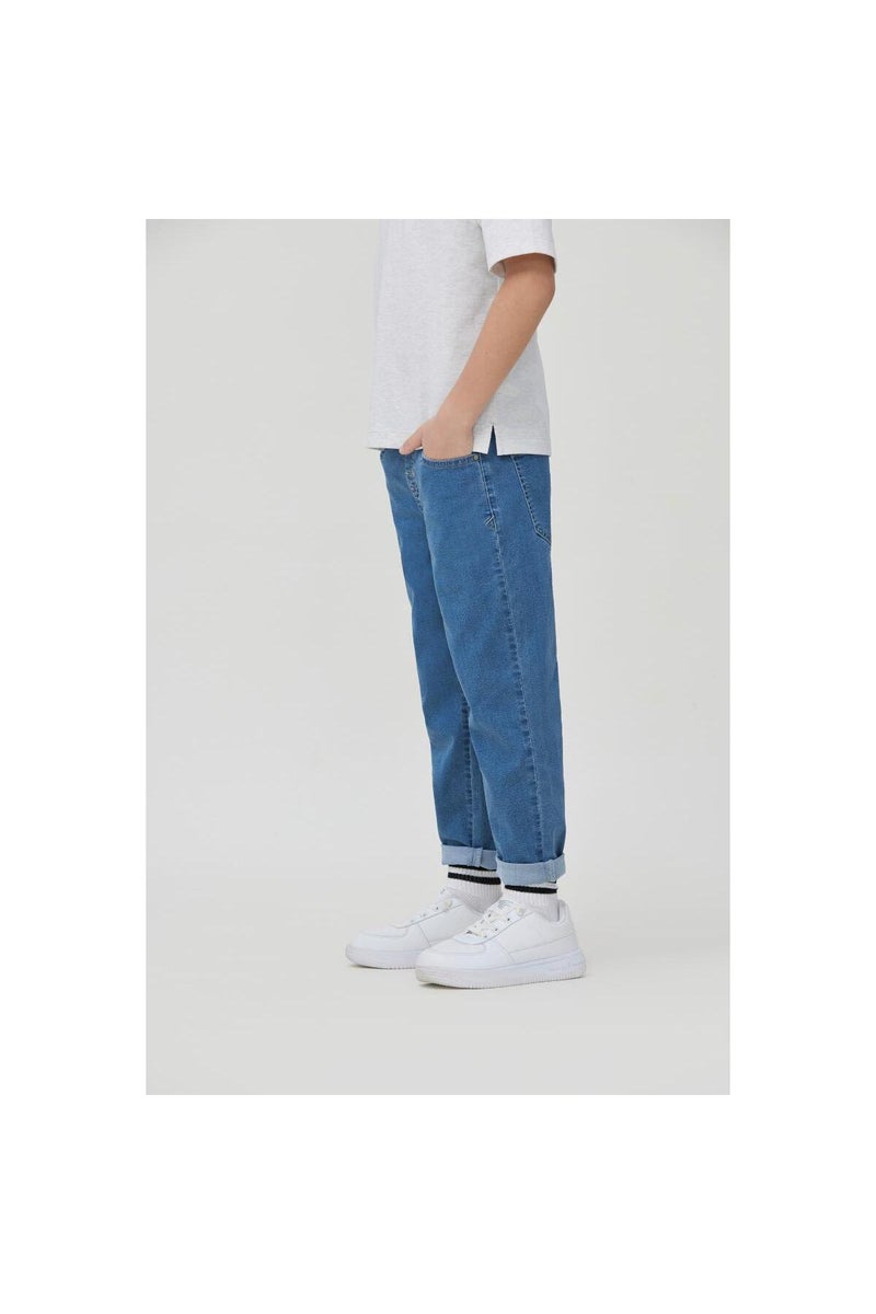 جيوردانو جينز أزرق متوسط الخصر للأولاد - Image 4