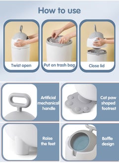 Super ZYouth Baby Nappy Bin, Diaper Trash Bin, Diaper Disposal for Home Use, Durable and Odorless, White  - Image 3