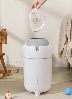 Super ZYouth Baby Nappy Bin, Diaper Trash Bin, Diaper Disposal for Home Use, Durable and Odorless, White  - Image 1