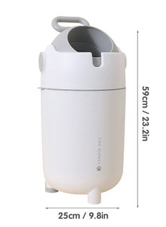 Super ZYouth Baby Nappy Bin, Diaper Trash Bin, Diaper Disposal for Home Use, Durable and Odorless, White  - Image 2