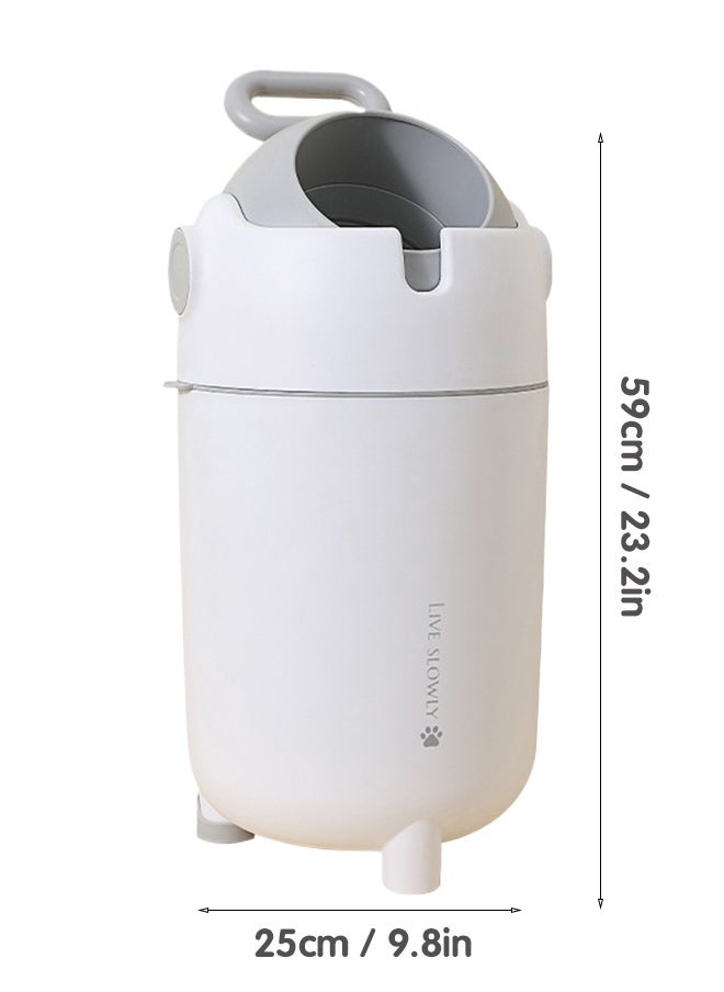 Super ZYouth Baby Nappy Bin, Diaper Trash Bin, Diaper Disposal for Home Use, Durable and Odorless, White  - Image 2