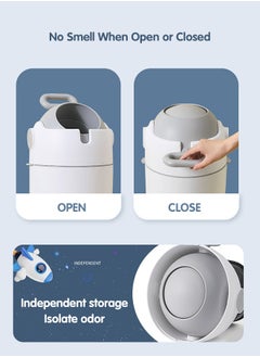 Super ZYouth Baby Nappy Bin, Diaper Trash Bin, Diaper Disposal for Home Use, Durable and Odorless, White  - Image 4