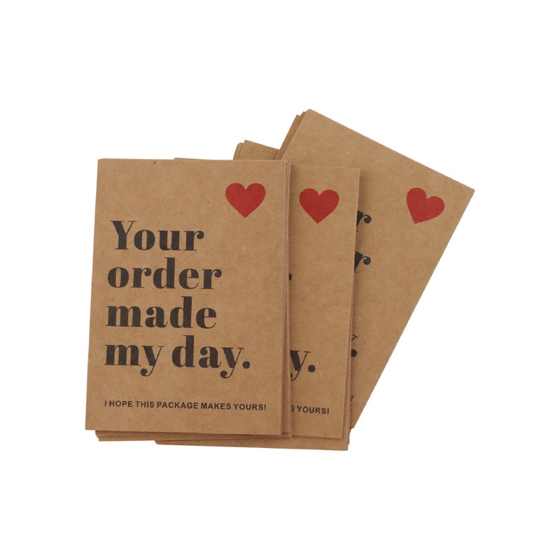 Vagocom 120Pcs Thank You Cards for Small Business, 3.9 x 2.7 Inches / 10 x 7 cm Bulk Customer Appreciation Cards for Small Business Packaging Supplies (Brown) - Image 1
