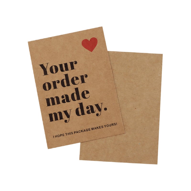 Vagocom 120Pcs Thank You Cards for Small Business, 3.9 x 2.7 Inches / 10 x 7 cm Bulk Customer Appreciation Cards for Small Business Packaging Supplies (Brown) - Image 3