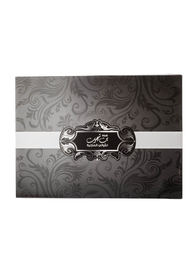 Bin Shahon Silver Metal Oval Serving Tray - Image 5