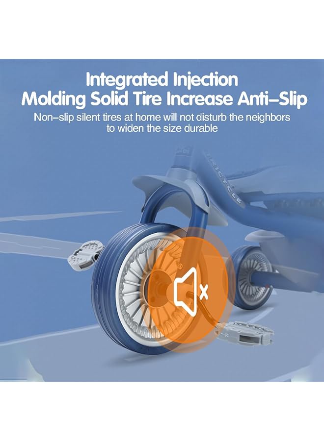 DMG TECH Kids Tricycles Toddler Bike Three Wheel Tricycle Backrest And Safety Belt Pedals Boys Girls Kids First Gifts For 2 6 Year Olds - Image 5