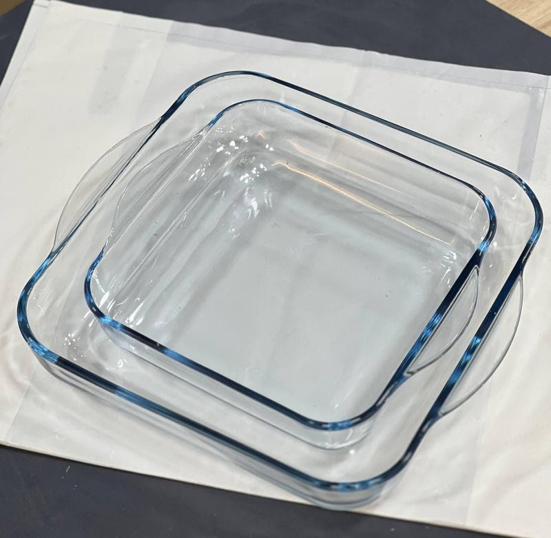 Square Glass Tajine 2 Pieces From Turkey: Multi Use Ideal For Oven, Microwave And Dishwasher - High Quality Plain Tajine 32x26 Cm - Generic - Image 4