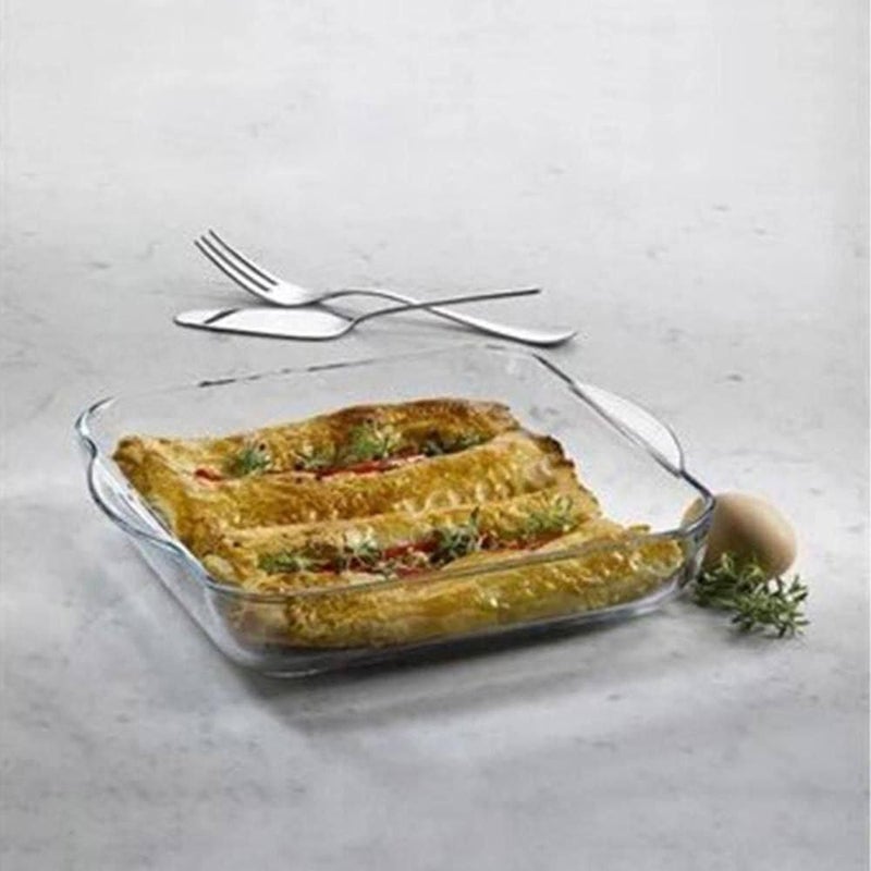 Square Glass Tajine 2 Pieces From Turkey: Multi Use Ideal For Oven, Microwave And Dishwasher - High Quality Plain Tajine 32x26 Cm - Generic - Image 3