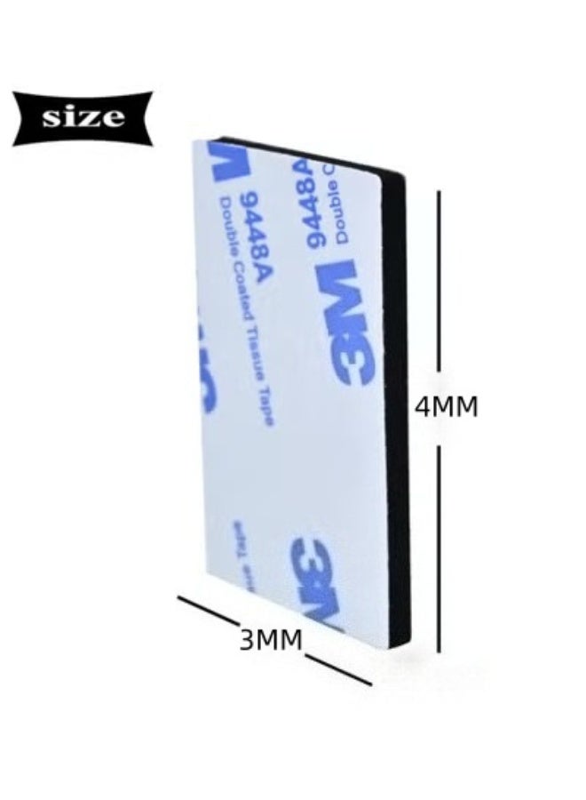 3M 50 Pcs Double Sided Tape Double Sided Adhesive Pads, Heavy Duty Mounting Tape, 3mm Thickness Pre-Cut Foam Tape, Super-Sticky Black Strong Pads Rectangle Shape Waterproof for Walls Picture, Car, Home, Office - Image 3