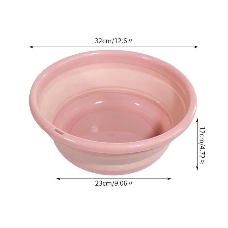 Potency Collapsible Medium Round Washing Up Bowl Basin Multipurpose Outdoor Travel Basin Folding Portable Silicone Bowl Tub for Kitchen Camping Caravans Water Carrier Medium Pink - Image 4