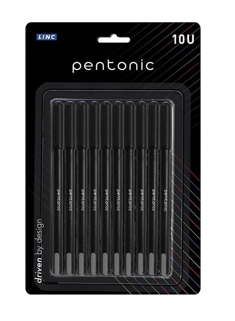 Pentonic Ball Point Pen (Black Ink)- Pack of 10 - Image 1