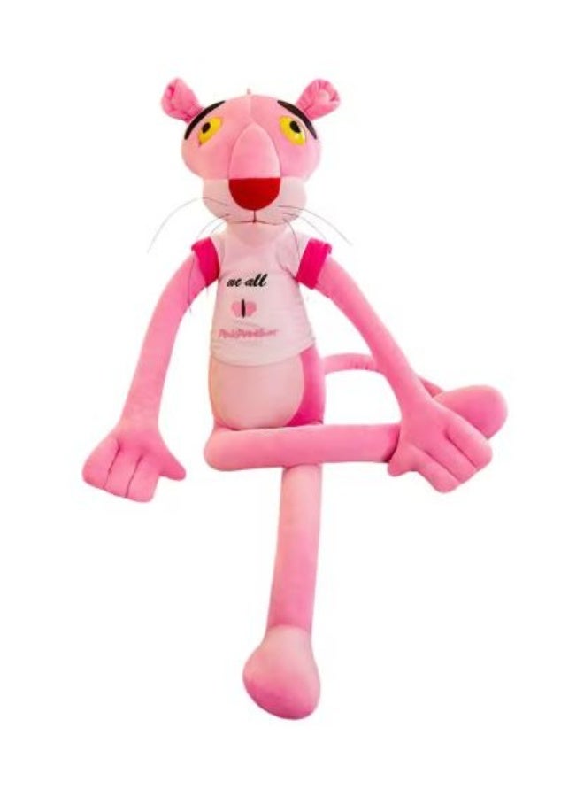 دمية نمر كرتونية محشوة ناعمة من القطيفة، طولها 50 سم، مصنوعة من الفلانيل الوردي - Image 1