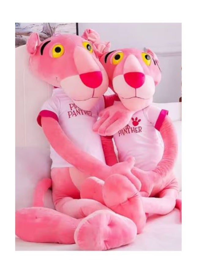 دمية نمر كرتونية محشوة ناعمة من القطيفة، طولها 50 سم، مصنوعة من الفلانيل الوردي - Image 5