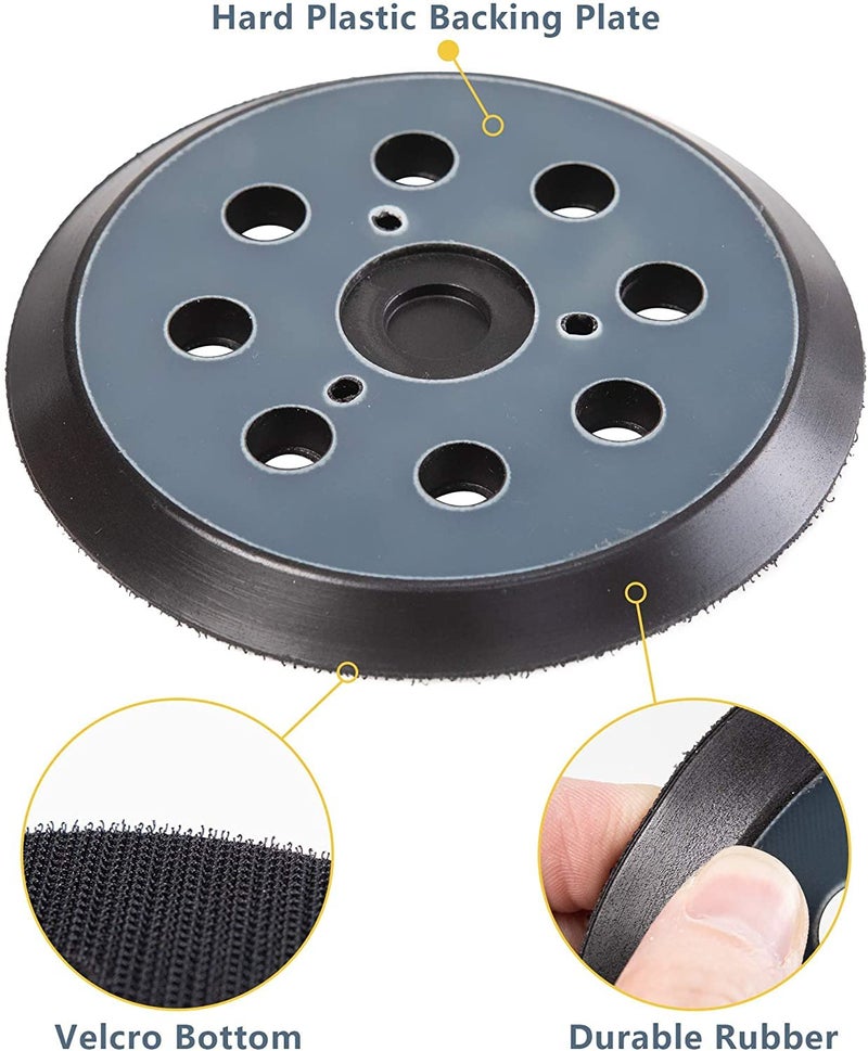 Donanim 5 Inch 8 Hole Sander Replacement Pad for Makita Sander 743081-8, 743051-7,Fits Makita BO5010, BO5030K, BO5031K, BO5041K - Image 3