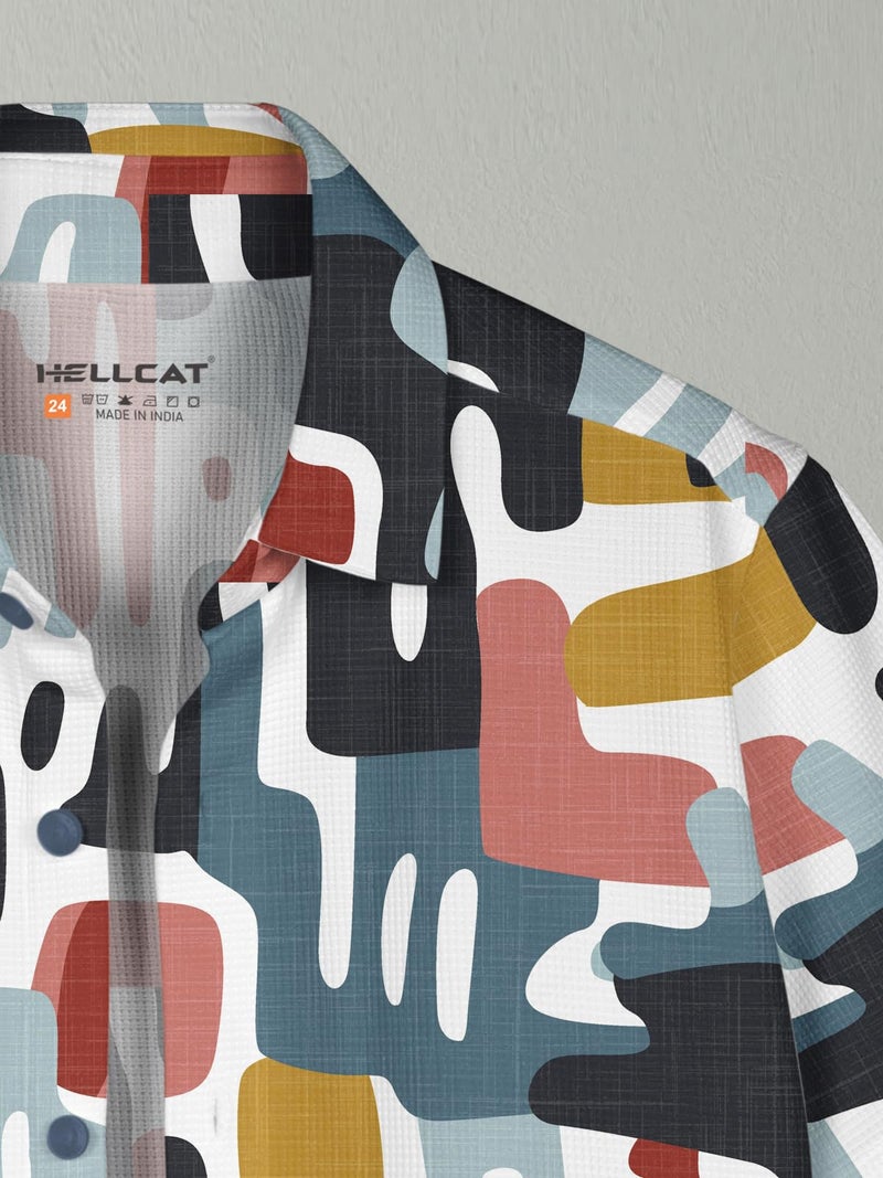 HELLCAT Trendy Regular Fit Printed Causal Half Sleeve Shirt for Boys Yellow 15-16 Years - Image 4