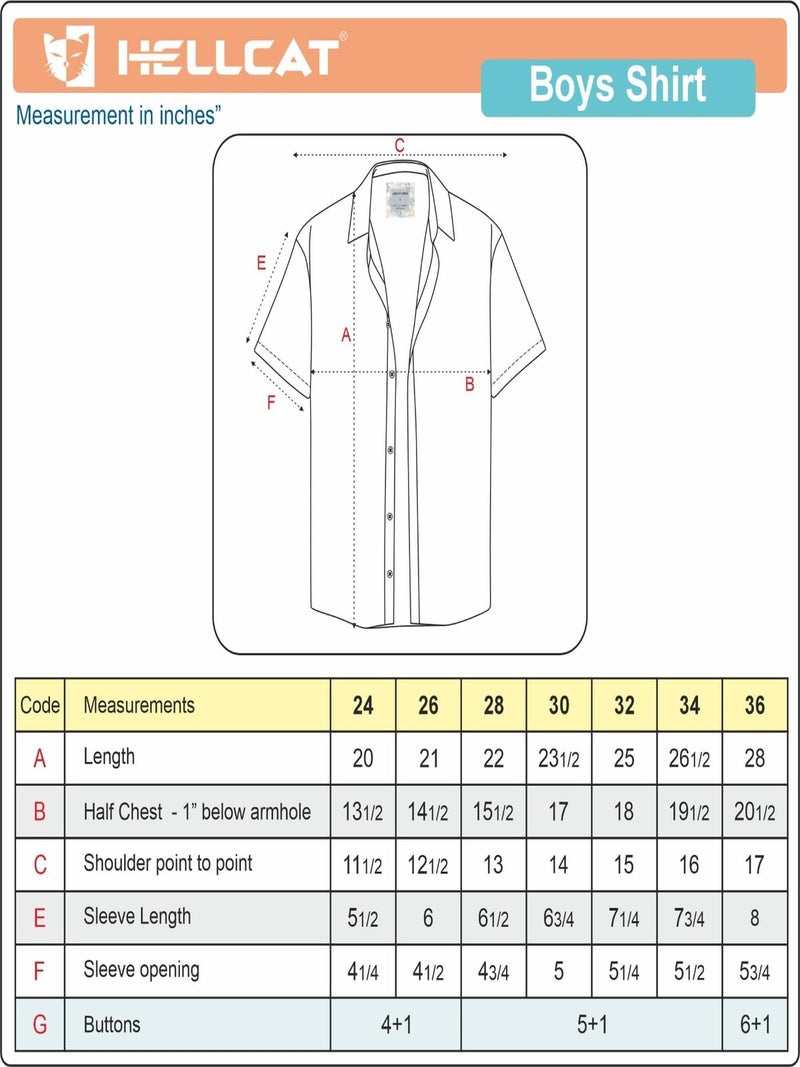 HELLCAT Trendy Regular Fit Printed Causal Half Sleeve Shirt for Boys Yellow 15-16 Years - Image 5