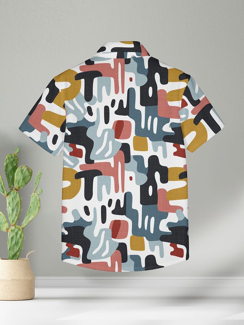 HELLCAT Trendy Regular Fit Printed Causal Half Sleeve Shirt for Boys Yellow 15-16 Years - Image 3