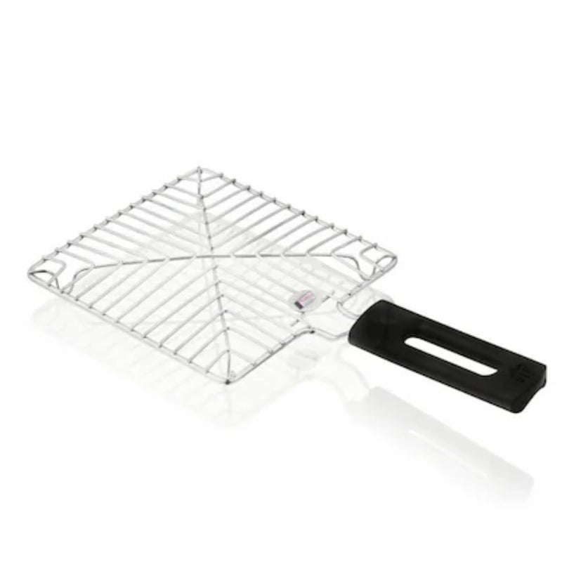 KARVA GROUP KARVA GROUP Square Stainless Steel Papad Jali with Heat-Resistant Bakelite Handle | Roti Jali and Barbecue Grill | Papad Jali | Roti Jali | Perfect Grilling and Roasting (Large) 